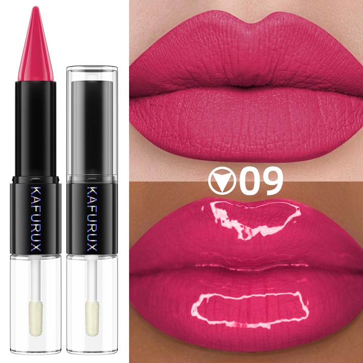 Ruj lichid 2 in 1 Blingseaya, nuanta MC09, rezistent la apa, 3g+6g