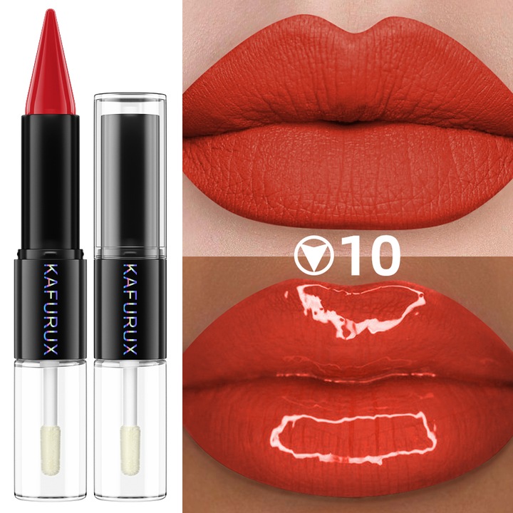 Ruj lichid mat si gloss transparent Blingseaye, rezistent, 3g+6g MC10