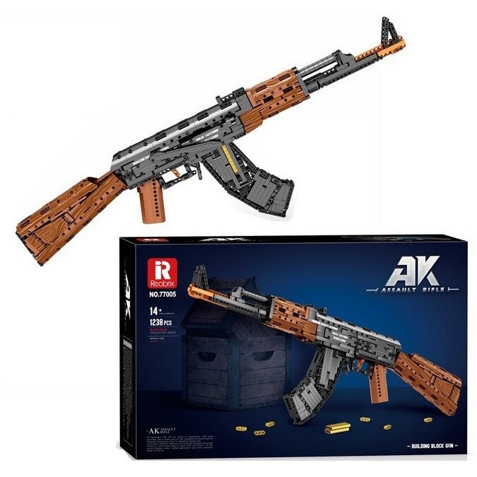 Set de constructie tip AK-47 din caramizi - eMAG.ro