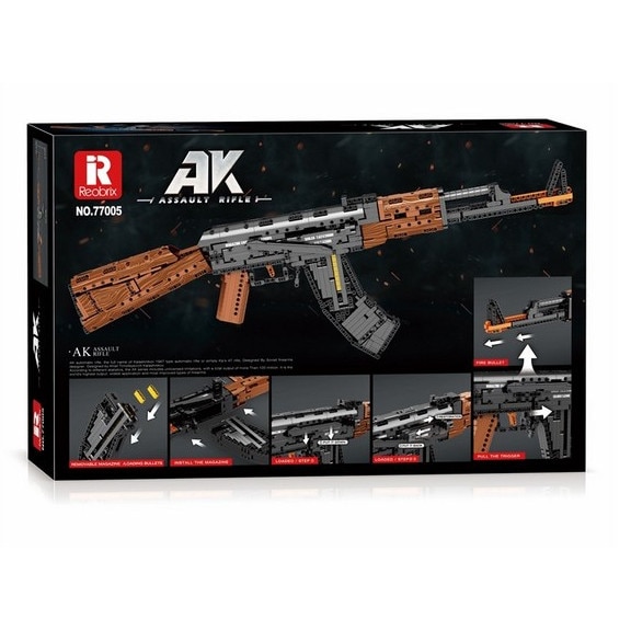 Set de constructie tip AK-47 din caramizi - eMAG.ro