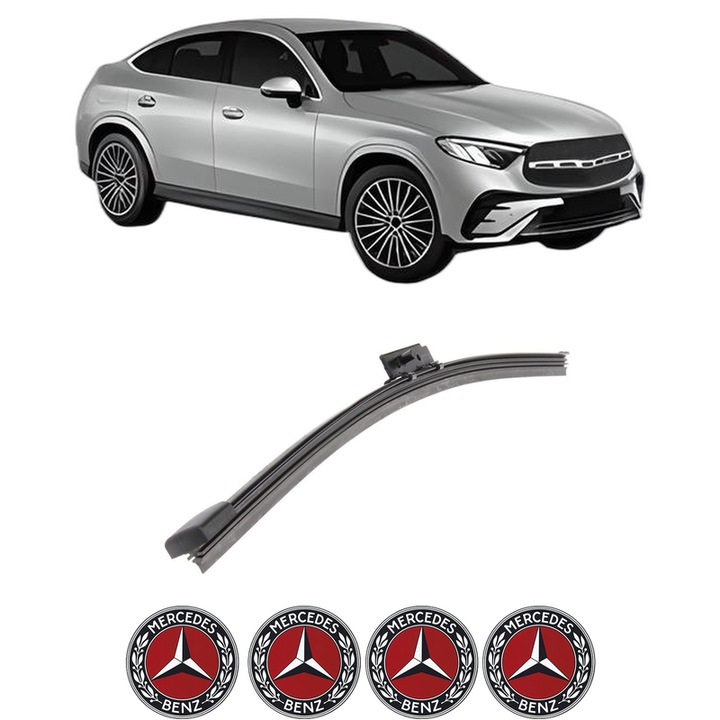 Stergator lamela spate MERCEDES-BENZ GLC Coupe (C254) din 2023, Bosch Aerotwin, din cauciuc siliconat rezistent, 4 Stickere Auto MERCEDES-BENZ