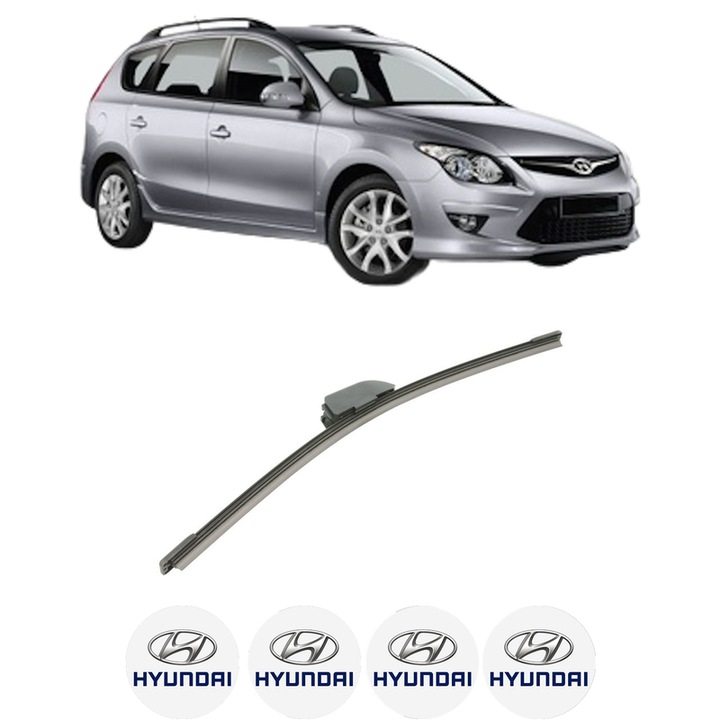 Stergator lamela spate HYUNDAI i30 Estate (GD) din 2012-2017, Bosch Aerotwin, din cauciuc siliconat rezistent, 4 Stickere Auto HYUNDAI