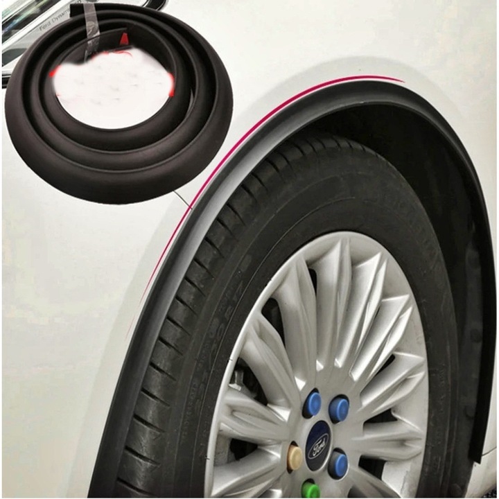 Set 2 ornamente protectie aripa din cauciuc 1,6mx2,5cm culoare Neagra