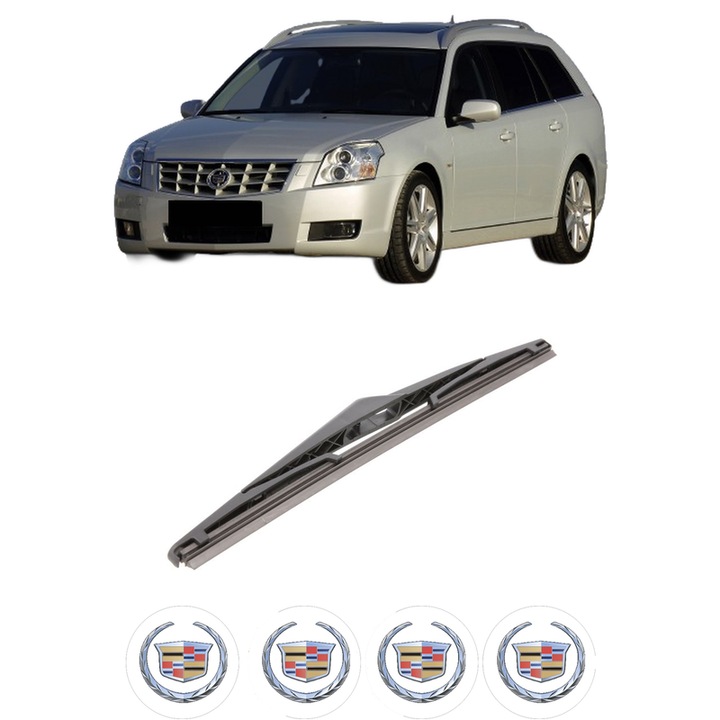 Stergator lamela spate CADILLAC BLS Wagon din 2007-2010, Bosch Twin, din cauciuc siliconat rezistent, 4 Stickere Auto CADILLAC