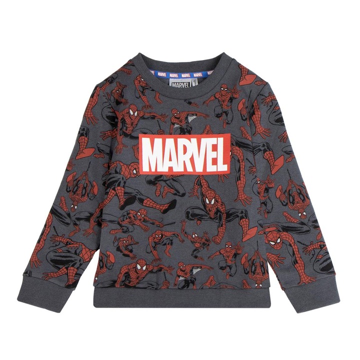 Bluza maneca lunga cu design Marvel Spiderman 33740, Bej