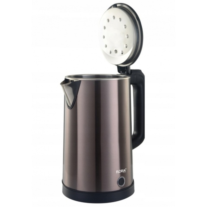 Fierbător Floria ZLN6142, 1.8L, 1650W, gri, 23x14cm