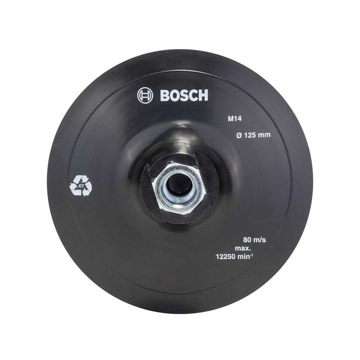 Placa slefuire cauciuc Bosch, 125 mm, M14