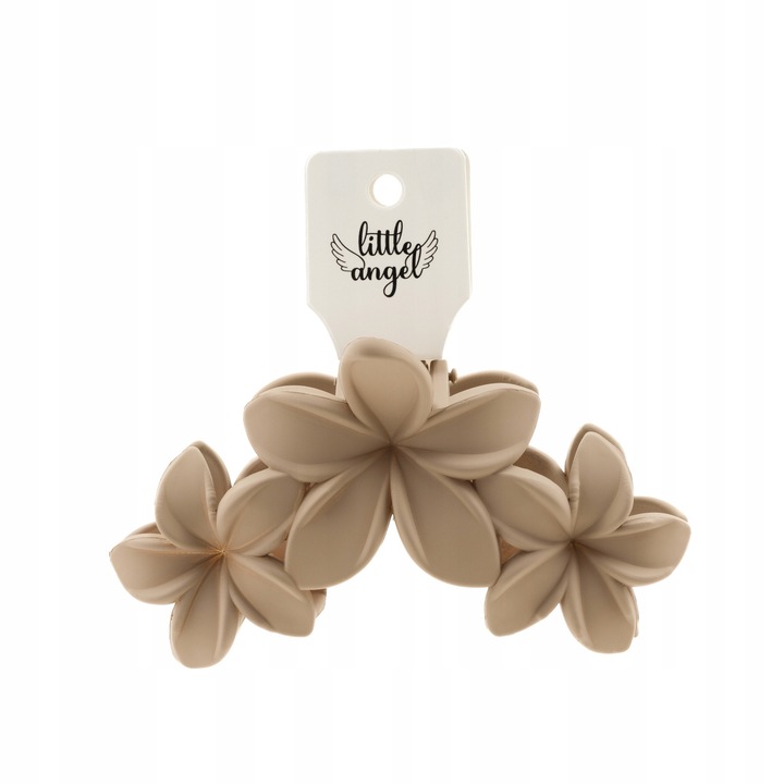 Hajcsat, Little Angel, 3 virág, bézs, 5.5 cm