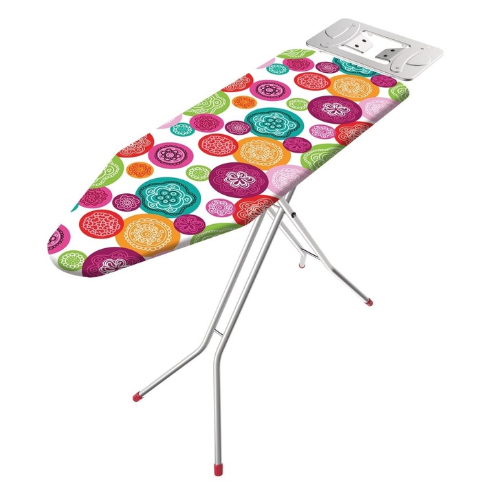 Fém vasalódeszka, 120x38x90 cm, Többszínű, Állítható, MYONNA IT & E- COMMERCE ®