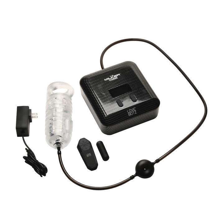 Помпа за пенис, XR Brands, прозрачна, автоматична с функция за засмукване и вибрация