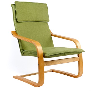 Fotoliu Kring Casper, cadru curbat, 60x60x90 cm, material textil, Verde Fotoliu Kring Casper, cadru curbat, 60x60x90 cm, material textil, Verde