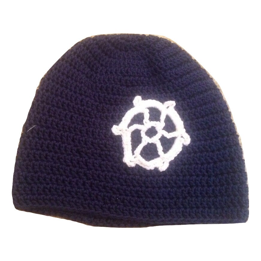 Caciulita handmade din bumbac cu motive marine pentru copii de 1-3 ani