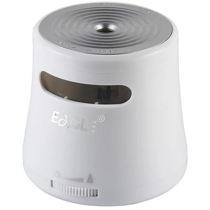 Ascutitoare de creioane cu baterii Eagle TY48, alba