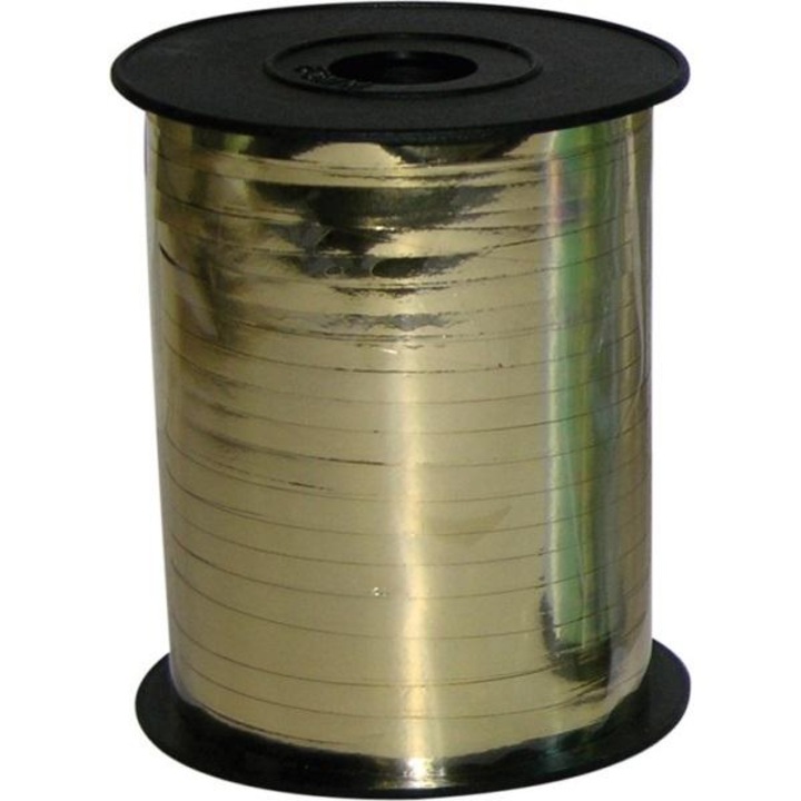 Arany fólia szalag léggömbökhöz, AMSCAN, 230m x 5mm