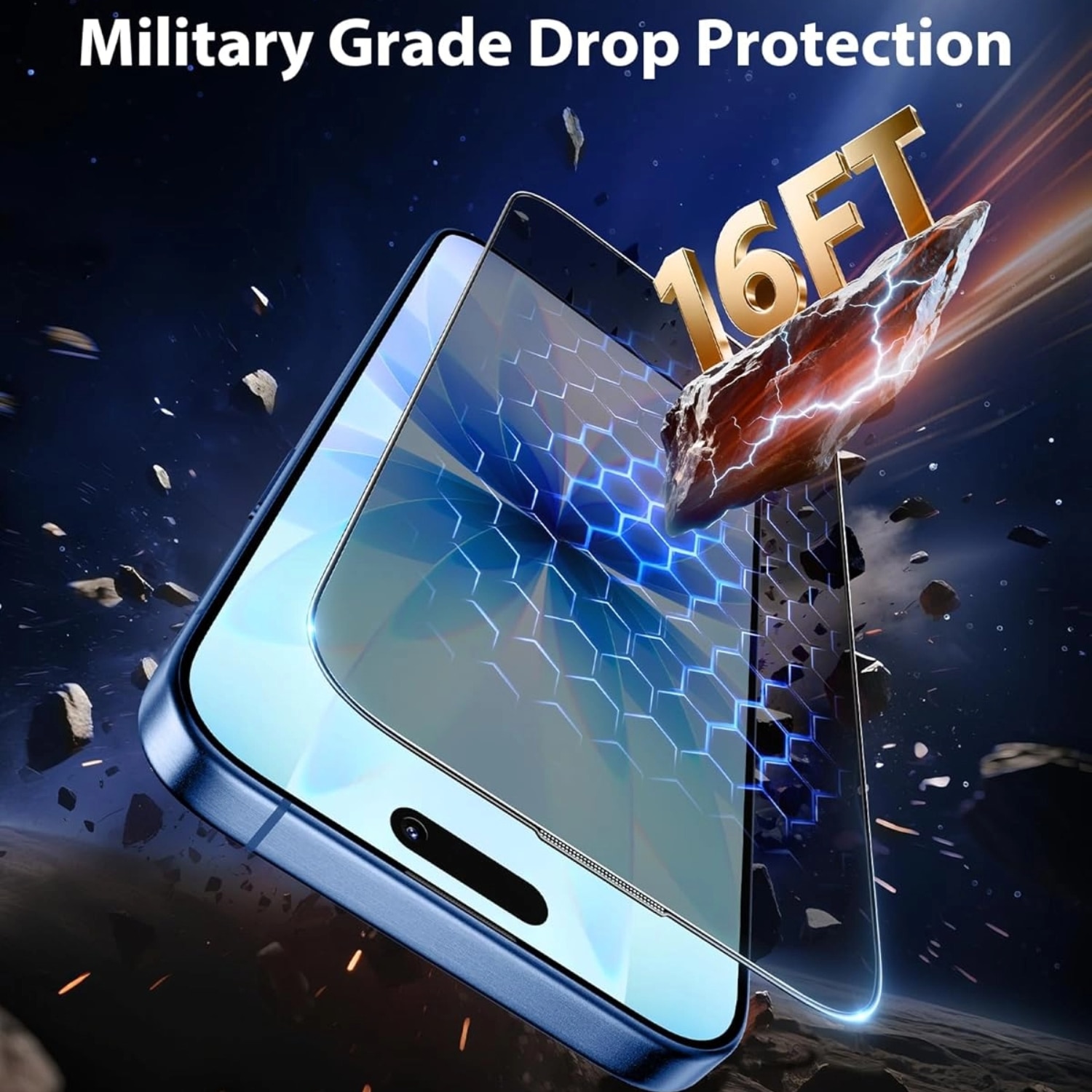 Folie de Protectie Privacy pentru iPhone 16 Plus, Omelivon, Sticla Securizata, Full Cover, Margini negre, cu Kit de Aplicare Instanta si Functie Automata de Indepartare a Prafului, Duritate 9H, Ultra HD, advanced touch sensitivity, Anti Amprente