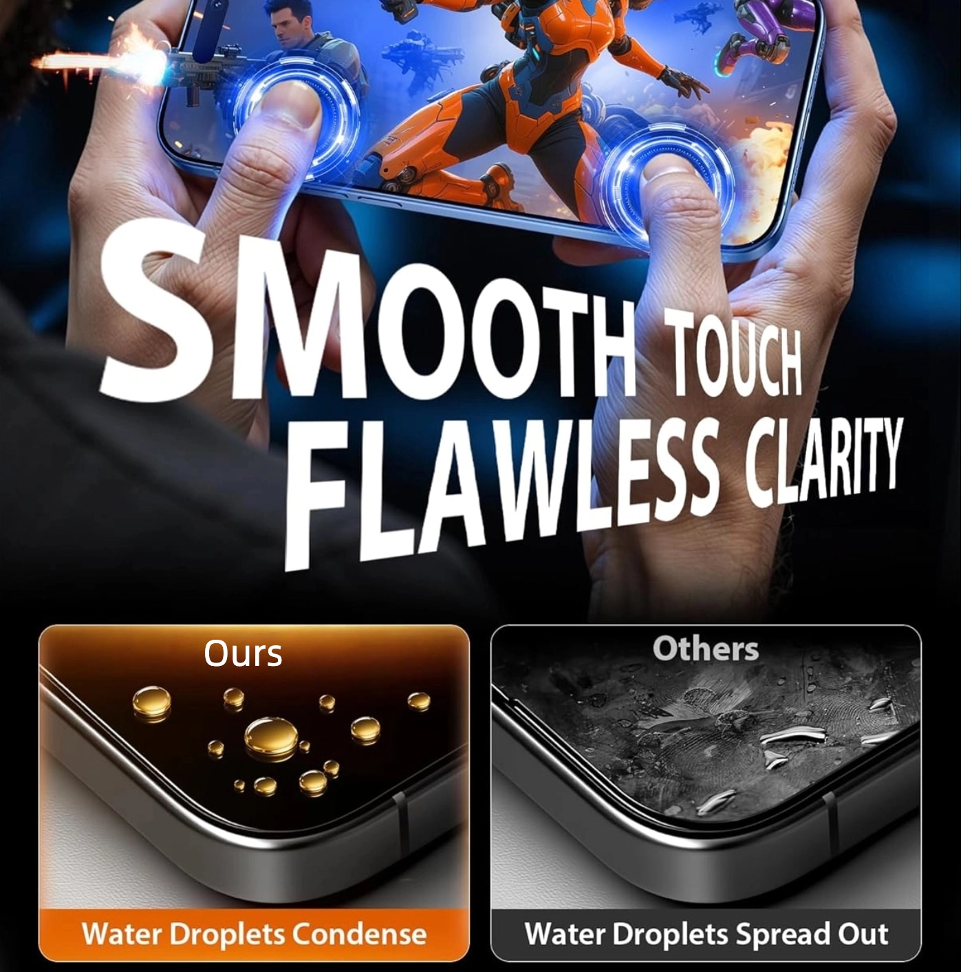 Folie de Protectie Privacy pentru iPhone 16 Plus, Omelivon, Sticla Securizata, Full Cover, Margini negre, cu Kit de Aplicare Instanta si Functie Automata de Indepartare a Prafului, Duritate 9H, Ultra HD, advanced touch sensitivity, Anti Amprente