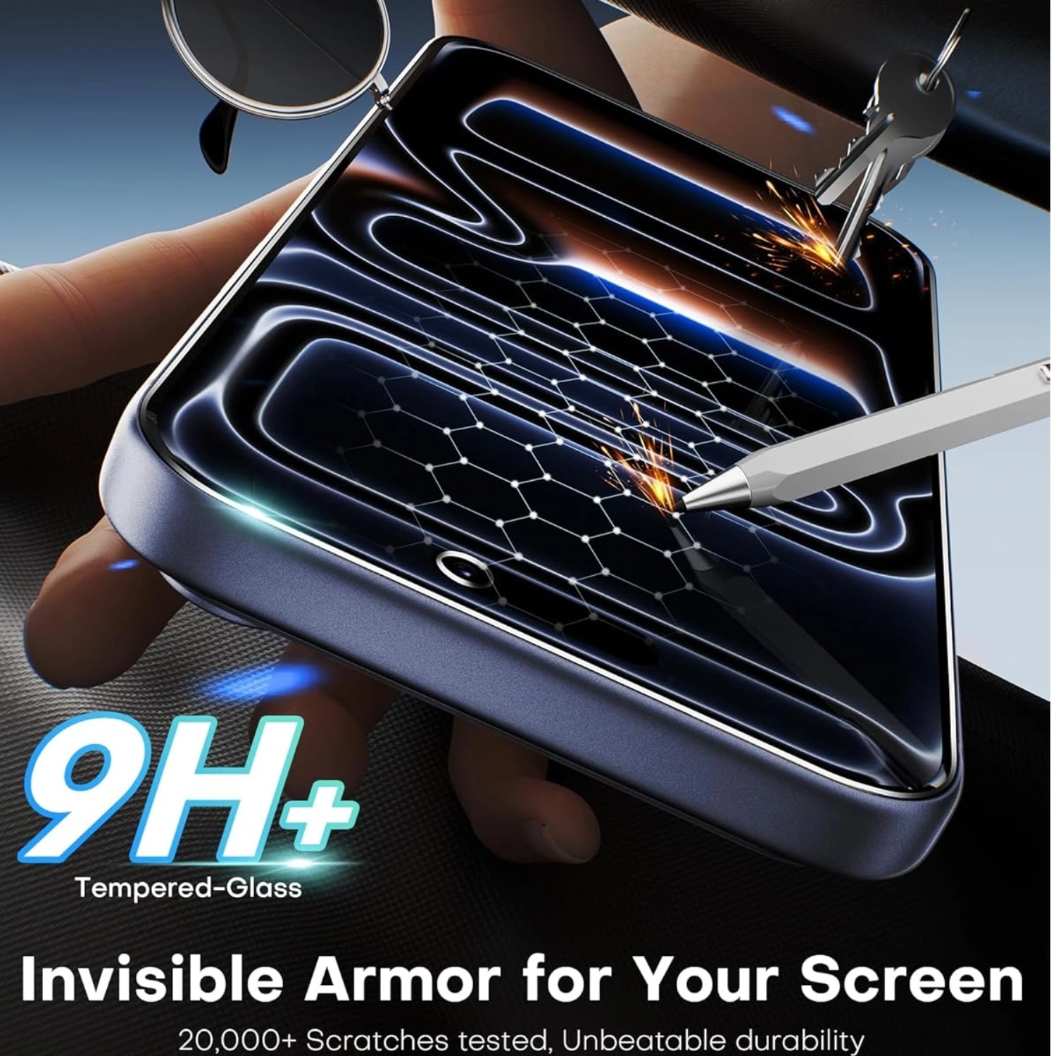 Folie de Protectie Privacy pentru iPhone 16 Plus, Omelivon, Sticla Securizata, Full Cover, Margini negre, cu Kit de Aplicare Instanta si Functie Automata de Indepartare a Prafului, Duritate 9H, Ultra HD, advanced touch sensitivity, Anti Amprente