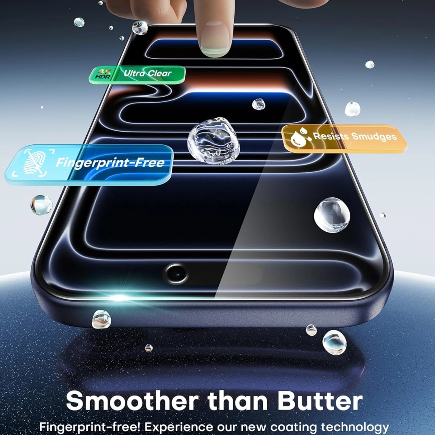 Folie de Protectie Privacy pentru iPhone 16 Plus, Omelivon, Sticla Securizata, Full Cover, Margini negre, cu Kit de Aplicare Instanta si Functie Automata de Indepartare a Prafului, Duritate 9H, Ultra HD, advanced touch sensitivity, Anti Amprente