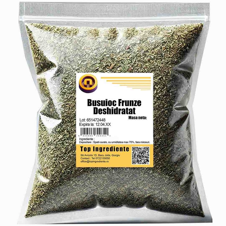 Busuioc Deshidratat - Frunze Maruntite- 100g