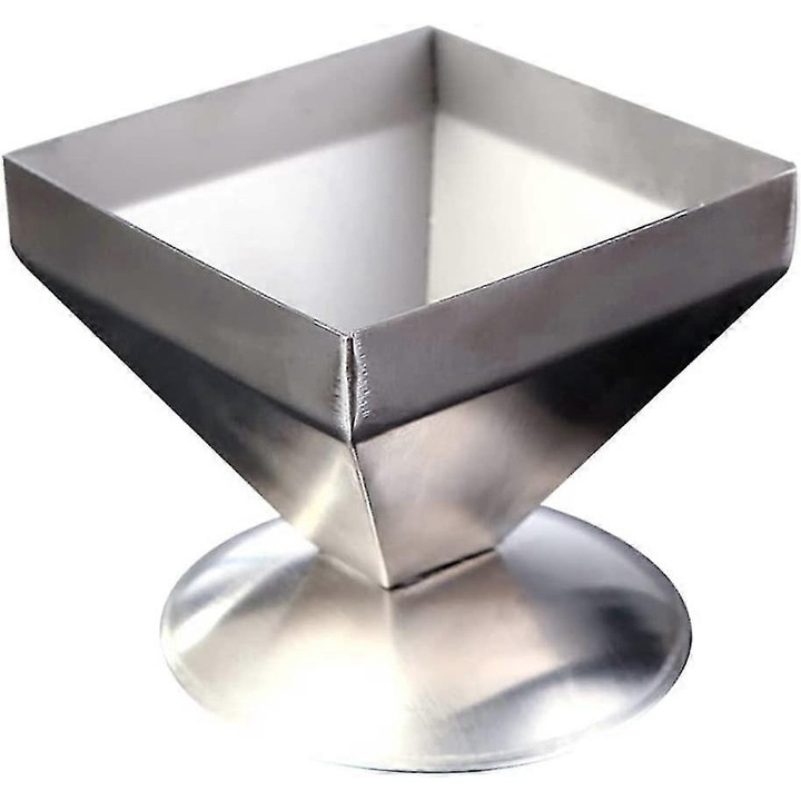 Forma prajituri din otel inoxidabil, design piramida, 11x11cm, utilizare multipurpose