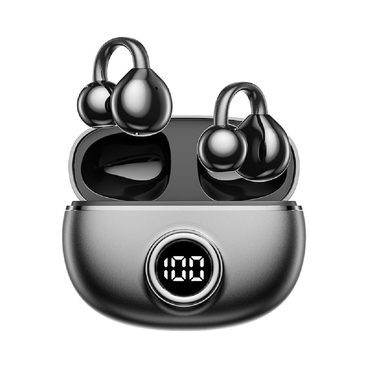 Casti wireless, Edifier, W200T Mini, Negru, TWS, In-Ear, Bluetooth 5.1, Touch control, Rezistenta la apa IP54, Anulare zgomot cVc 8.0