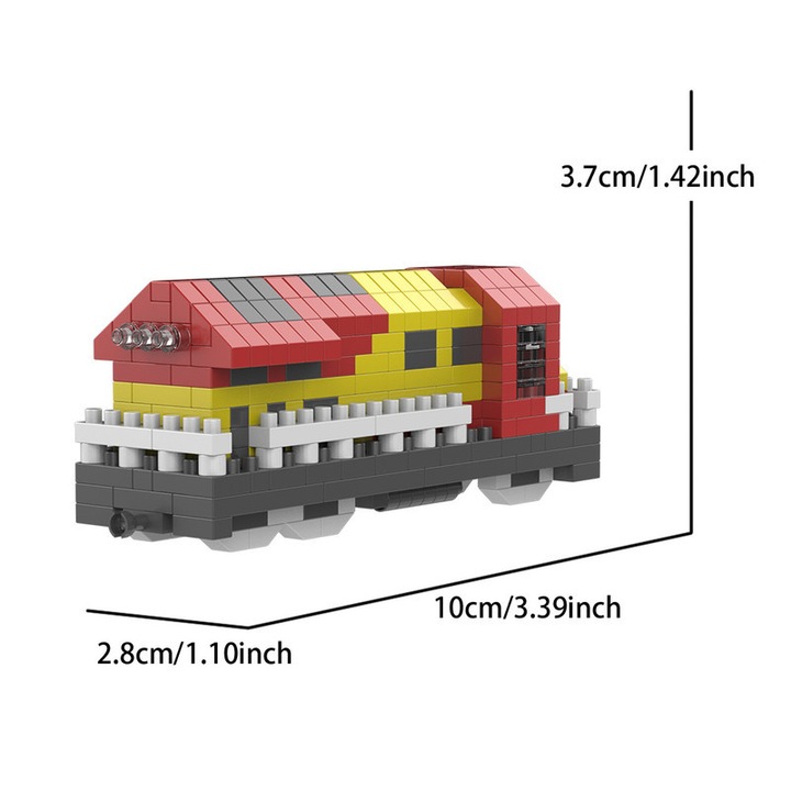 Microblocuri de tren, 500pcs, modele detasabile, materiale ABS, cadouri ideale pentru iubitorii trenurilor, zile de nastere si sarbatori, jucarii de blocuri de constructie