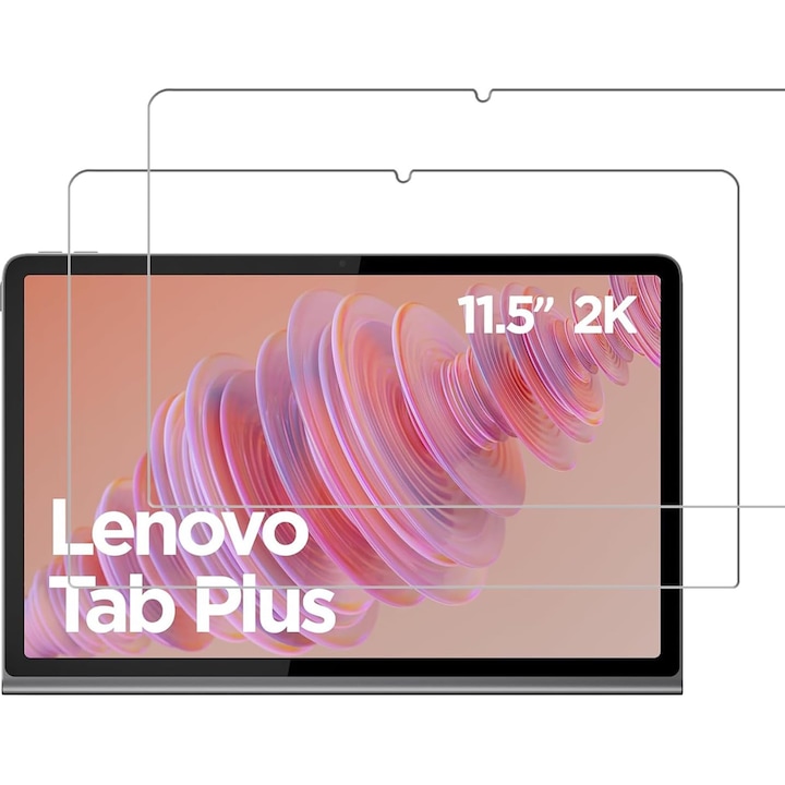 Set 2 Folii Protectie pentru Lenovo Tab Plus 11.5'', Full Cover 3D, Full Glue, Sticla Securizata, Duritate Militara, Ultra HD, Anti Zgarieturi, Anti Socuri, Transparenta
