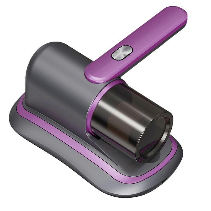 Aspirator portabil anti-acarieni, putere de aspirare mare, violet/negru, design wireless