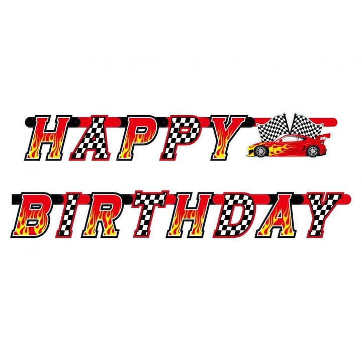 Banner Happy Birthday Curse Masini, 220 cm