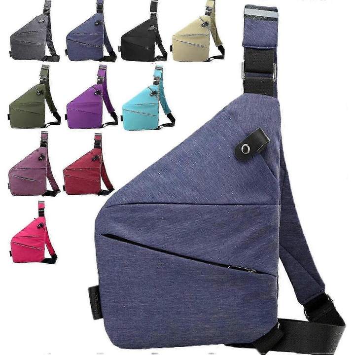 Lopásgátló, vízálló utazótáska, kék