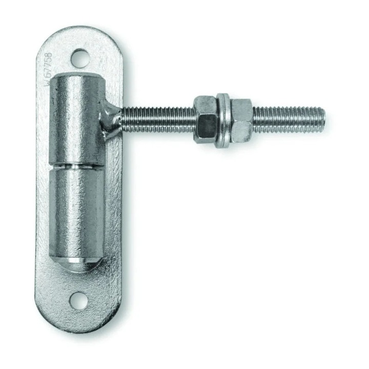 Kapupánt állítható csavarral, M12, 115 mm hosszú, acél, ezüst