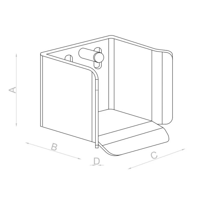 Suport de oprire pentru poarta culisanta, sina 70/80 mm, material otel galvanizat