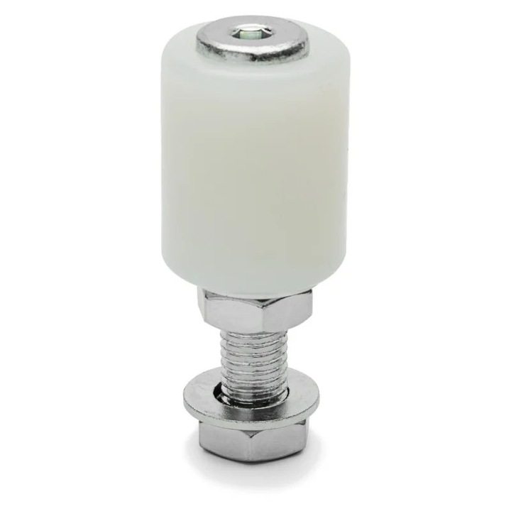 Rola ghidaj pentru porti suspendate si culisante, verticala, 32x35x75 mm, otel si plastic