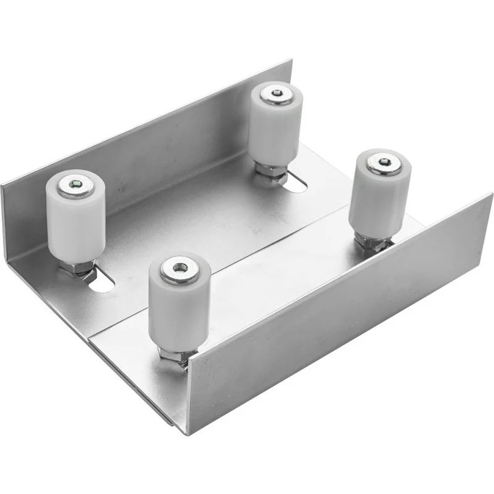 Ghidaj superior poarta culisanta, reglabil, 4 role din plastic, otel galvanizat