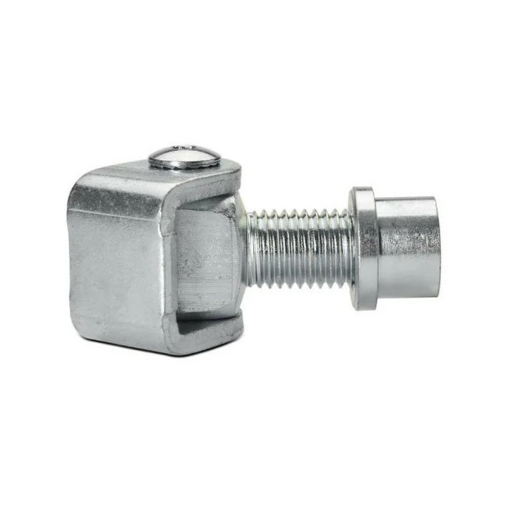 Balama reglabila cu guler M12, tija reglabila, placa 26 x 20 mm, grosime 4 mm, otel galvanizat