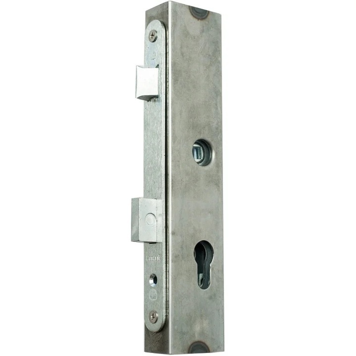 Carcasa metalica si broasca incastrabila pentru profil de 30x50 mm, dreapta/stanga, galvanizat