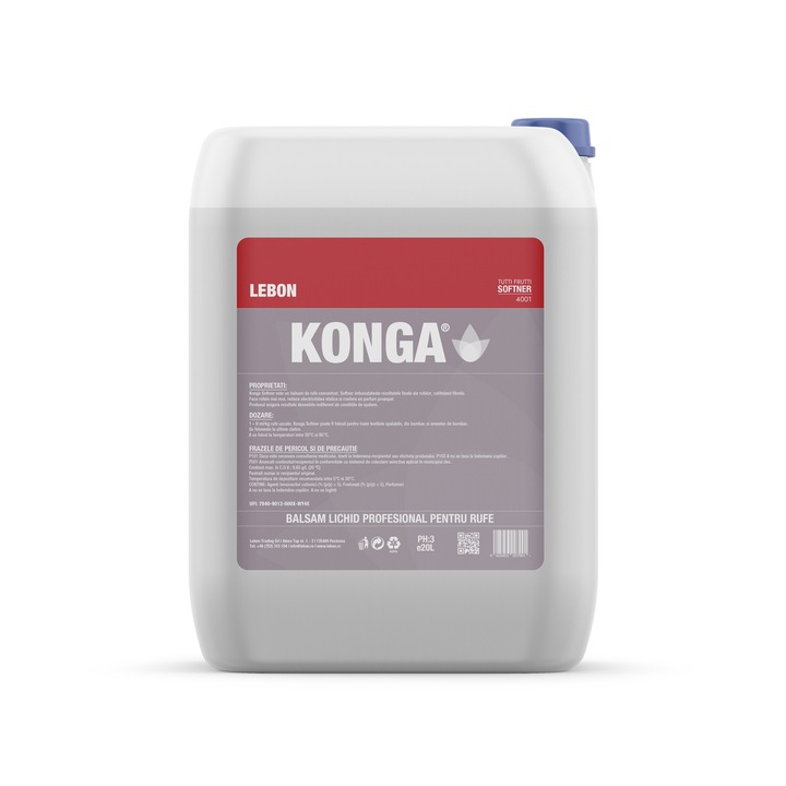 Balsam de rufe Konga Profesional, Parfum de Mix de Fructe, 20L, 800 spalari