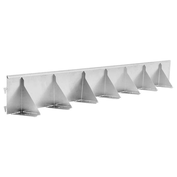 Bordura separator gazon, 100 x 1014.5 mm, otel galvanizat, 1.1 kg, argintie