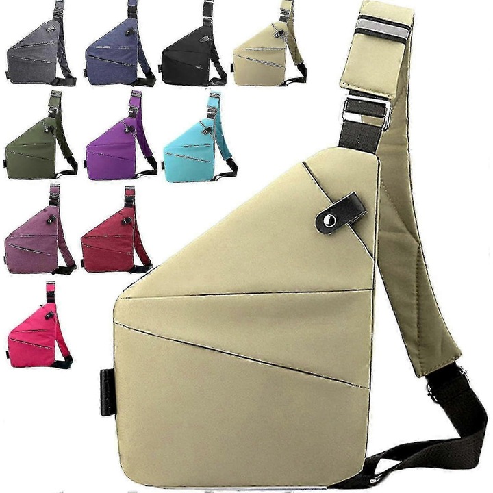 Lopásgátló, vízálló utazótáska, khaki