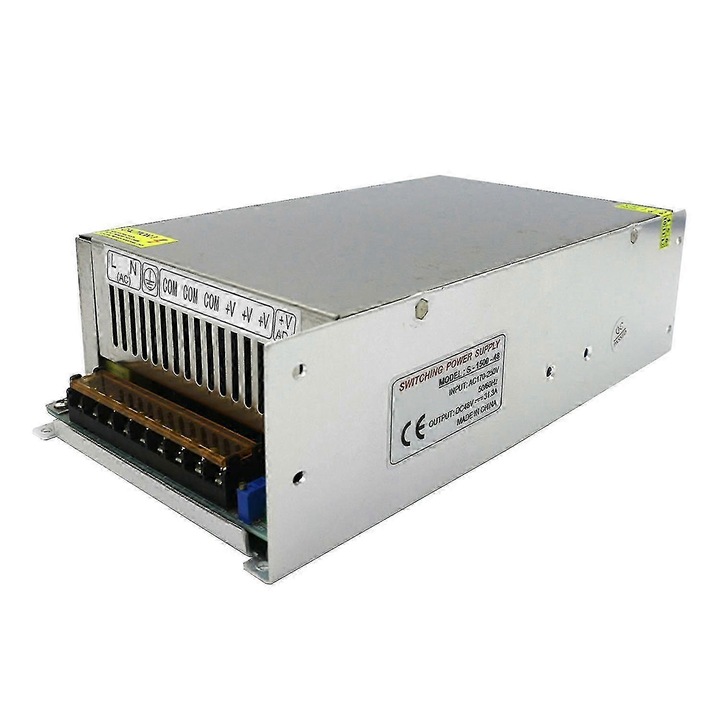 Sursa de alimentare comutata 1500W, 110/220V AC la 24V/62.5A, aluminiu, cu racire duala