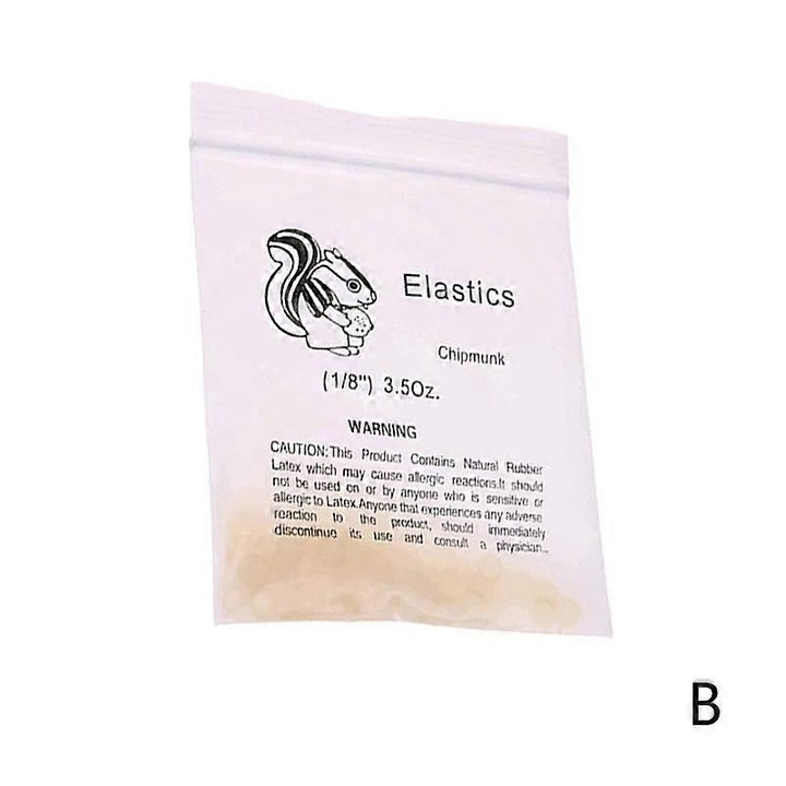 Set benzi elastice dentare, 100 bucati, 1/8"-3/8", 3.5-5.5 oz