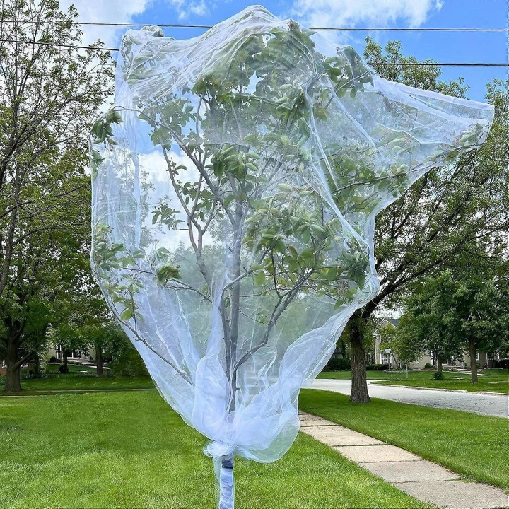 2 darab Kártevőirtó Háló Gyümölcsfákhoz, 1,8m x 1,8m, Rovar- és Madárvédelem, Ultra-finom Háló