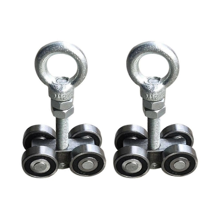 Set 4 Roti Silentioase, Otel Carbon, 2 Bucati, Argintiu