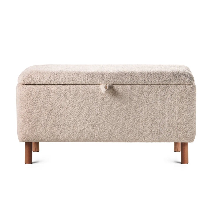 Taburet LIVIGNO, cu lada depozitare, 100x40x52 cm, Bej - Anthology
