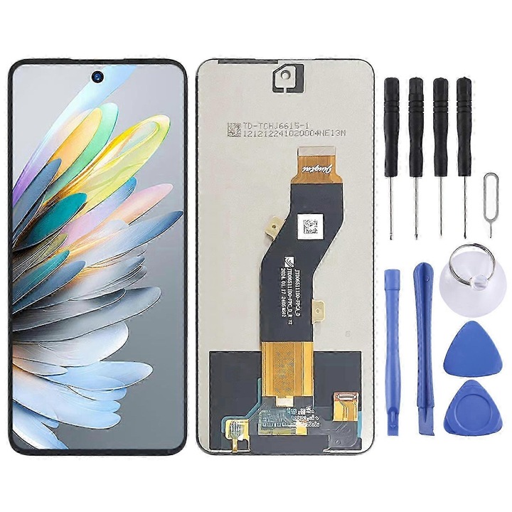 LCD екран с дигитайзер за ZTE A75 4G, 2025, черен