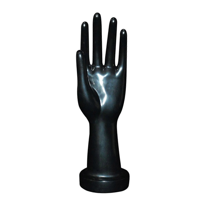 Manusa manechin stanga pentru unghii, 28cm, plastic, neagra