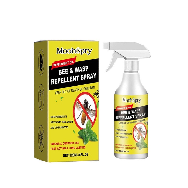 Spray repelent pentru albine si viespi, Menta