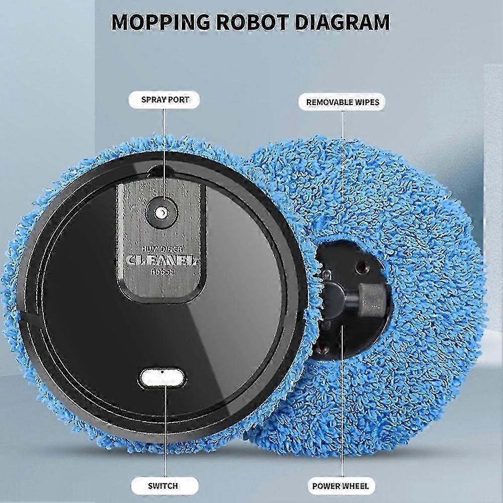 Aspirator robot inteligent, mopping si sweeping, alb, 65mm