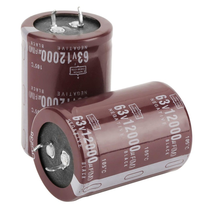 Set 2 bucati Capacitor Electrolytic HIFI 63V 12000uf 35x50mm