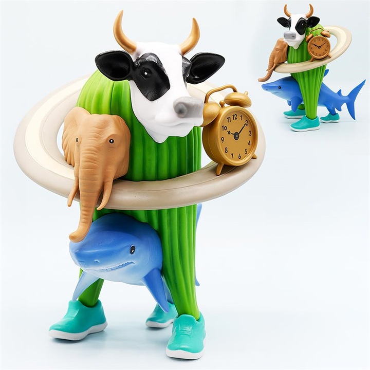 Figurina Brainrot italiana, fuziune a personajelor Tralalero Tralala si LiriLi Larlla, potrivita pentru copii si adulti, desktop creativ, cadou decor pentru raft, model de colectie, 18, 5 cm